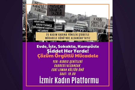 İzmir Kadın Platformu 25 Kasım eylemi