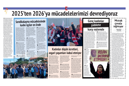 2025’ten 2026’ya mücadelelerimizi devrediyoruz