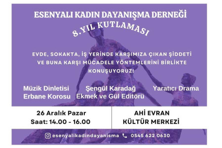 Esenyalı Kadın Dayanışma Derneği 8. yaşını kutluyor