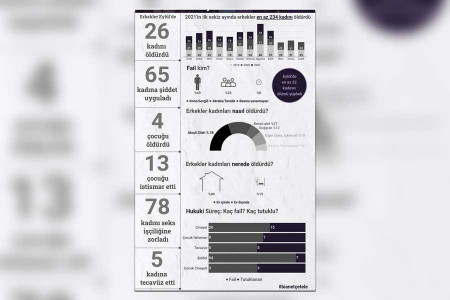 Eylülde en az 26 kadın ve 4 çocuk erkekler tarafından öldürüldü