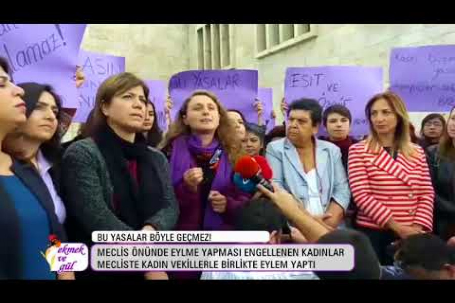 Kadınlar eylemlerini Meclise taşıdı