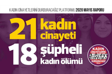 Mayıs ayında 21 kadın cinayeti, 18 şüpheli kadın ölümü yaşandı