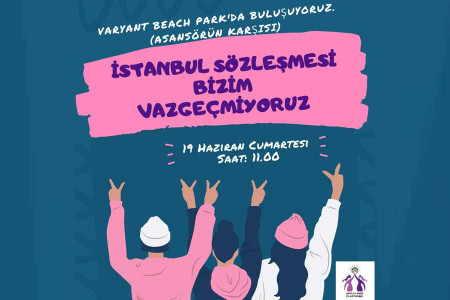 Antalyalı kadınlardan ‘İstanbul Sözleşmesi Bizim, Vazgeçmiyoruz’ eylemi