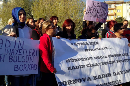 BORKAD'lı kadınlar, kadın cinayetini protesto etti