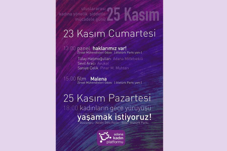 Adana Kadın Platformu’ndan panel ve yürüyüş