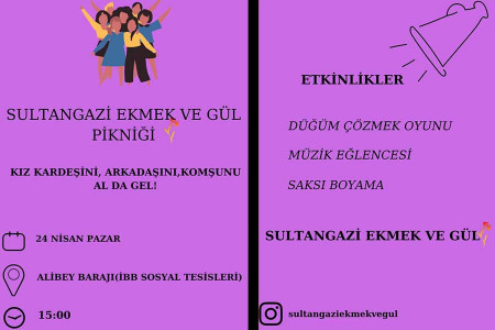 Sultangazi’de kadınlar Ekmek ve Gül pikniğinde buluşuyor