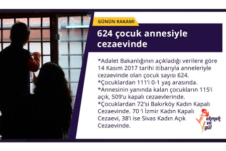 GÜNÜN RAKAMI: 624 çocuk annesiyle cezaevinde