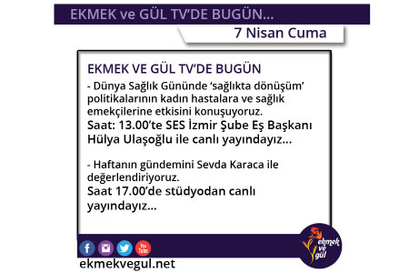 Ekmek ve Gül'de bugün