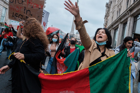 Londra'da Taliban'a karşı Afganistan halkıyla dayanışma eylemi