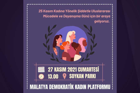 Malatya Demokratik Kadın Platformu 25 Kasım eylemi