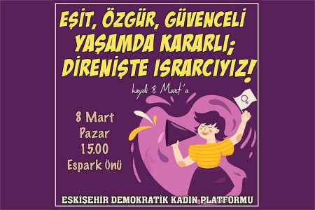 Eskişehir Demokratik Kadın Platformu 8 Mart eylemi