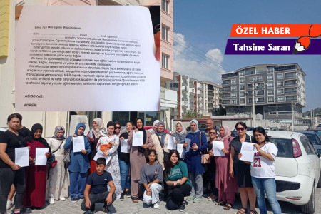 Kadınlar Söke’de okul servislerinin kaldırılmasına tepki gösterdi