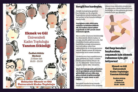 GÜNÜN ETKİNLİĞİ: Eskişehir Ekmek ve Gül Üniversiteli Kadın Topluluğu tanışma etkinliği