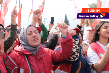 İşçi kadınların elleri şalter indirmeye daha yakın