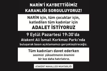 Atakentli kadınlar Narin için sokağa çağırıyor