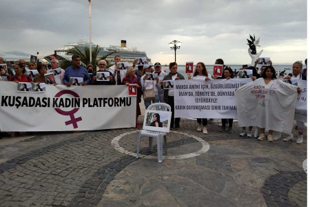 Kuşadası Kadın Platformu: İranlı kadınların mücadelesi hepimiz mücadelesi