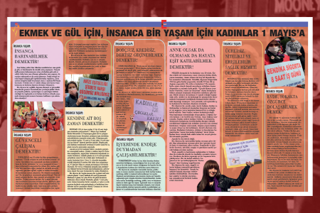 Ekmek ve gül için, insanca bir yaşam için kadınlar 1 Mayıs’a