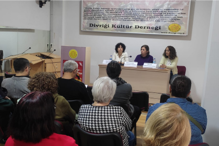 Divriği Kültür Derneği etkinliğinde depremde kadınların yaşadıkları ve dayanışma konuşuldu