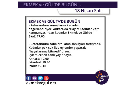 Ekmek ve Gül'de 18 Nisan