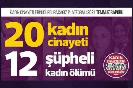 Temmuz ayında 20 kadın katledildi