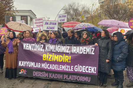 Dersimli kadınlar şiddete ve kayyıma karşı yürüdü