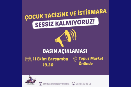 'Çocuk istismarına sessiz kalmıyoruz!'