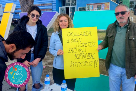 Fethiye’de Okullarda 1 Öğün Ücretsiz Sağlıklı Yemek için imza toplanmaya başlandı