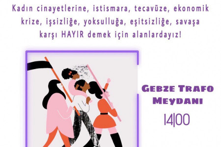 Gebze 8 Mart eylemi