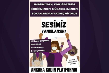 Ankara Kadın Platformu kadınları 25 Kasım’a çağırdı: Sesimiz Yankılansın