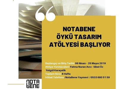 Notabene Yayınevi Öykü Tasarım Atölyesi başlıyor