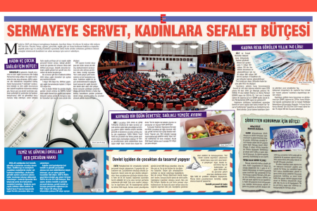 Sermayeye servet, kadınlara sefalet bütçesi