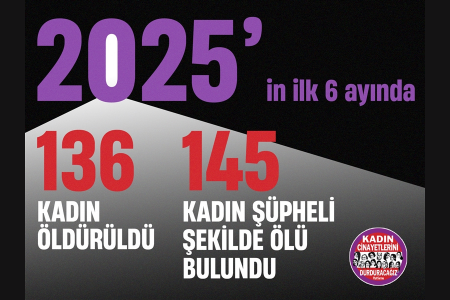 2025’in ilk 6 ayında 136 kadın öldürüldü
