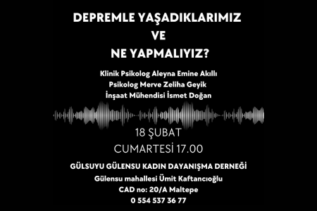 Kadınlar Gülsuyu'nda buluşuyor: Depremde yaşadıklarımız ve ne yapmalıyız