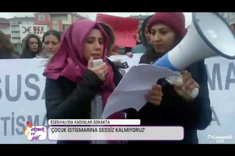 Esenyalı’da kadınlar çocuk istismarlarına karşı sokakta!