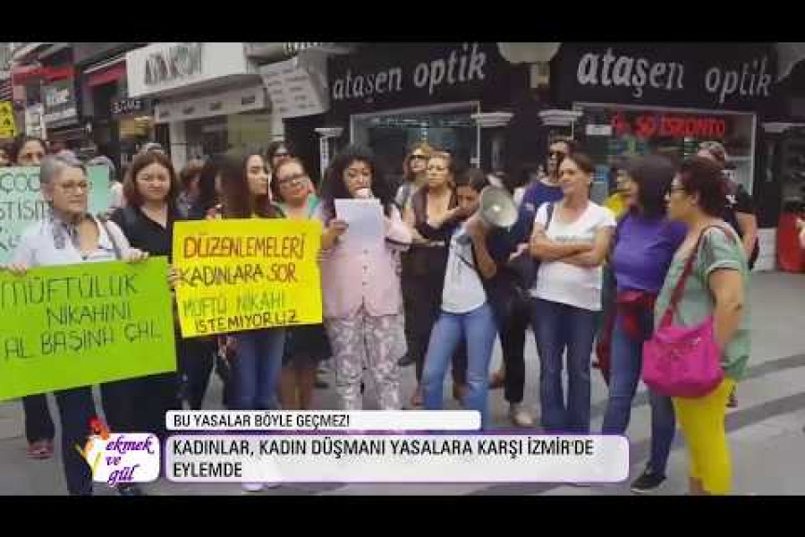 Kadınlar yasalara karşı sokakta