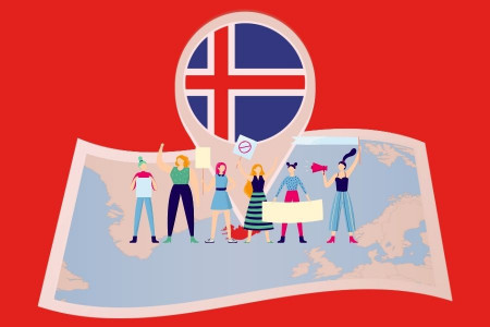İzlanda’da kadınlar ücret eşitsizliğine karşı bir günlük iş bırakıyor