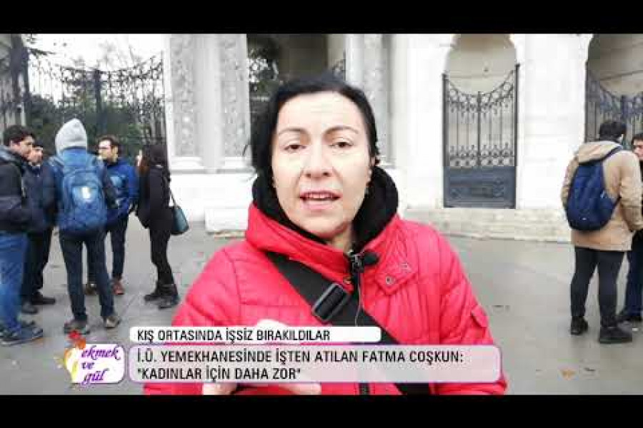 İstanbul Üniversitesi tarafından işten atılan işçiler eylem yaptı