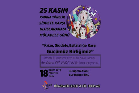 Diyarbakır Ekmek ve Gül Okurlarından 25 Kasım Etkinliği