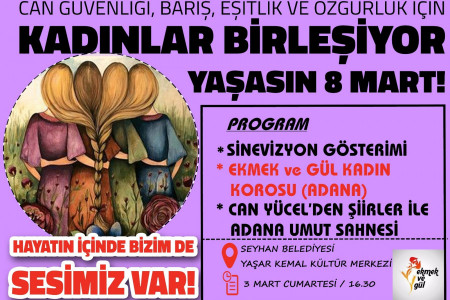 Adanalı kadınlardan 8 Mart etkinliği