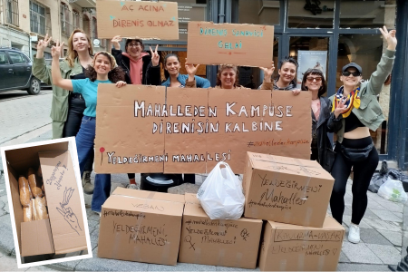 Yaşasın sokakta direniş mahallede sandviç dayanışması
