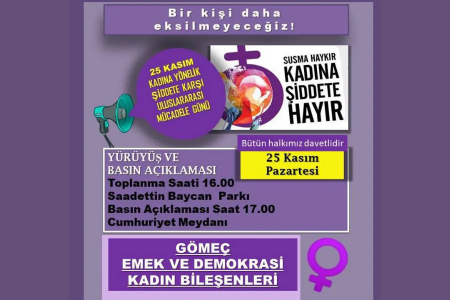 Gömeç'te kadınlar 25 Kasım'da şiddete dur demek için yürüyor!