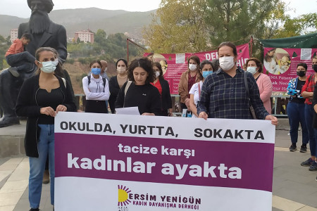 Dersim Yenigün Kadın Dayanışma Derneği: Her alanda kız kardeşlerimizin yanında, tacizcilerin karşısındayız!