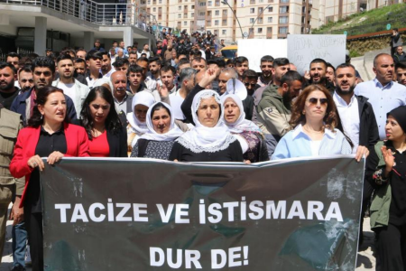 Şırnak'ta uzman çavuş tacizi yürüyüşle protesto edildi