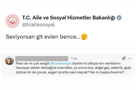 Aile Bakanlığının sevgililer günü paylaşımına tepki yağdı: Masaya yemek koyamıyoruz
