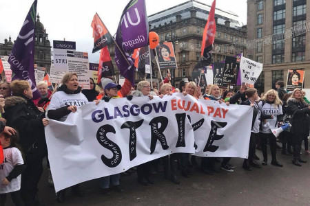 Glasgowlu kadın işçiler: Eşit ücret hediye değil haktır