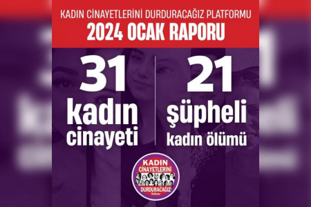 Ocak ayında 31 kadın öldürüldü