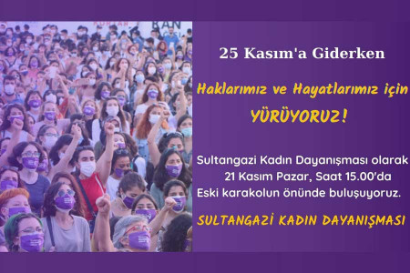 Sultangazi Kadın Dayanışması 25 Kasım eylemi: Haklarımız ve hayatlarımız için yürüyoruz