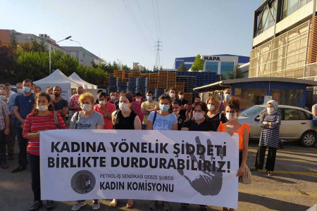 Gebze’deki fabrikalarda kadın cinayetleri protestosu: İstanbul Sözleşmesi uygulansın