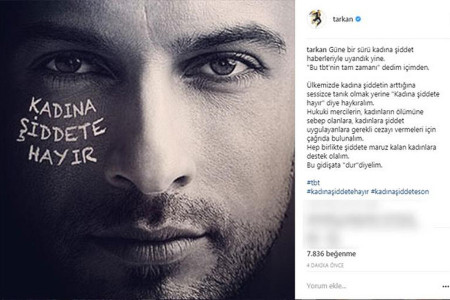 GÜNÜN GÜZEL HAREKETİ: Tarkan’dan ‘kadına şiddete hayır’ mesajı