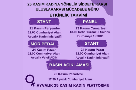 Ayvalık'ta kadınlar 25 Kasım'ı birlikte karşılıyor